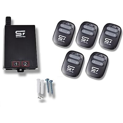 Schartec ® Lot de 5 récepteurs radio universels 230 V avec télécommande 433 MHz Avec émetteur manuel Schartec ® Lot de 5 récepteurs radio universels 230 V avec télécommande 433 MHz Avec émetteur manuel