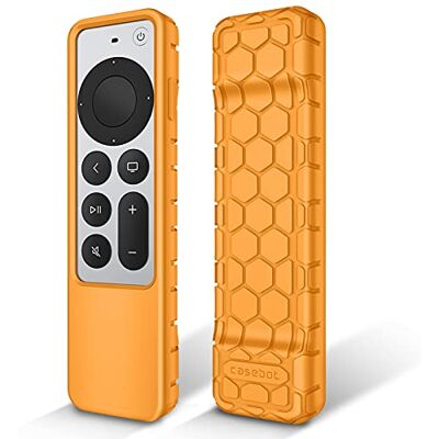 FINTIE Étui de protection pour télécommande Apple TV Siri 2021 et 2022 – Coque légère et antidérapante en silicone pour télécommande Apple TV 4K/HD Siri (2e génération/3e génération), orange FINTIE Étui de protection pour télécommande Apple TV Siri 2021 et 2022 – Coque légère et antidérapante en silicone pour télécommande Apple TV 4K/HD Siri (2e génération/3e génération), orange