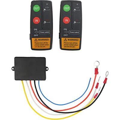 FOLOSAFENAR Kit de télécommande Winch sans fil kit de telecommande de treuil sans fil kit de contrôleur de treuil universel et treuil manuel de 12 V et 24 V, treuil VTT Sistemi telecomandati FOLOSAFENAR Kit de télécommande Winch sans fil kit de telecommande de treuil sans fil kit de contrôleur de treuil universel et treuil manuel de 12 V et 24 V, treuil VTT Sistemi telecomandati