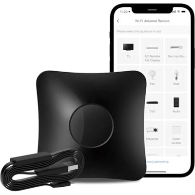 B BestCon RM4 Pro Télécommande universelle IR BroadLink, hub tout-en-un, fonction d'apprentissage du code, TV, STB, climatisation, moteur de rideau compatible avec Alexa. (Wi-Fi 2,4 GHz uniquement) B BestCon RM4 Pro Télécommande universelle IR BroadLink, hub tout-en-un, fonction d'apprentissage du code, TV, STB, climatisation, moteur de rideau compatible avec Alexa. (Wi-Fi 2,4 GHz uniquement)