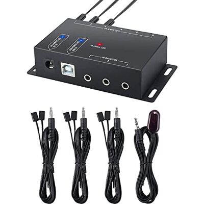 Nicoone Répéteur infrarouge Système IR Répéteur Système IR Caché Kit Télécommande Infrarouge Extender 6 Projecteurs & 1 Récepteur Nicoone Répéteur infrarouge Système IR Répéteur Système IR Caché Kit Télécommande Infrarouge Extender 6 Projecteurs & 1 Récepteur