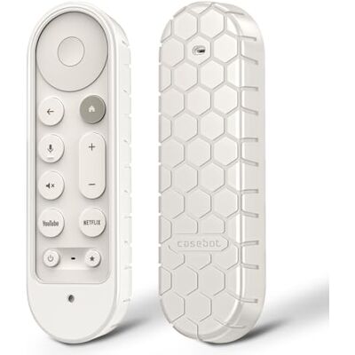 FINTIE Coque de protection avec télécommande pour Google TV Streamer (4K) Voice Search Remote 2024 Série de ruche d'abeille, légère, antidérapante et résistante aux chocs, en silicone fin, blanc FINTIE Coque de protection avec télécommande pour Google TV Streamer (4K) Voice Search Remote 2024 Série de ruche d'abeille, légère, antidérapante et résistante aux chocs, en silicone fin, blanc