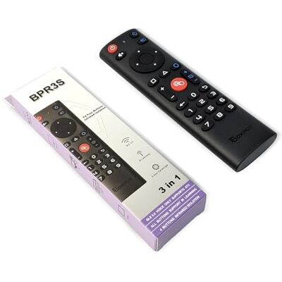 BOXPUT BPR3S Télécommande universelle pour souris à air, télécommande Smart TV avec commande vocale, gyroscope BT+ 6 axes, commande vocale et isolation infrarouge à 4 boutons, compatible avec Android BOXPUT BPR3S Télécommande universelle pour souris à air, télécommande Smart TV avec commande vocale, gyroscope BT+ 6 axes, commande vocale et isolation infrarouge à 4 boutons, compatible avec Android
