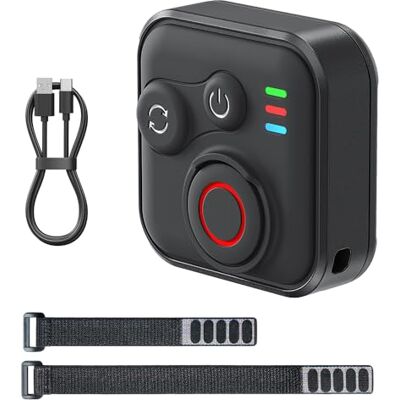 HOVCEH Télécommande Bluetooth pour Insta360 X5/X4/X3/Ace Pro 2/Ace Pro/GO3S/GO3/GoPro HERO 13/12/11/IOS/Android, 50 m de portée avec dragonne pour câble de charge USB HOVCEH Télécommande Bluetooth pour Insta360 X5/X4/X3/Ace Pro 2/Ace Pro/GO3S/GO3/GoPro HERO 13/12/11/IOS/Android, 50 m de portée avec dragonne pour câble de charge USB