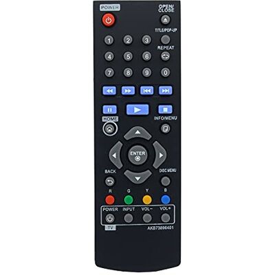 azwok AKB73896401 Télécommande de rechange pour lecteur DVD Blu-ray LG BPM25 BPM34 BPM35 UP870 UP875 BP250-N BP255-N BP340 BP350-N UP870-N azwok AKB73896401 Télécommande de rechange pour lecteur DVD Blu-ray LG BPM25 BPM34 BPM35 UP870 UP875 BP250-N BP255-N BP340 BP350-N UP870-N