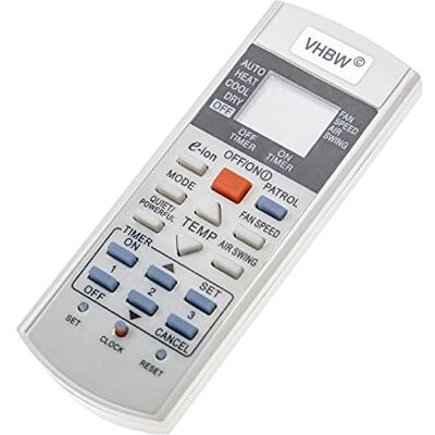 vhbw Télécommande universelle de rechange pour climatiseurs Panasonic A75C2817, A75C2913, A75C3060, A75C3182, A75C3298, A75C3300 vhbw Télécommande universelle de rechange pour climatiseurs Panasonic A75C2817, A75C2913, A75C3060, A75C3182, A75C3298, A75C3300