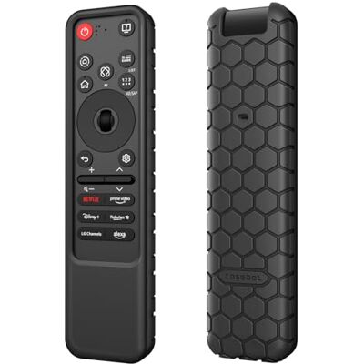 FINTIE Étui de protection pour télécommande LG MR25GA – En silicone léger, antidérapant et résistant aux chocs pour LG Smart TV C5 B5 G5 M5 Series Remote Control 2025, noir FINTIE Étui de protection pour télécommande LG MR25GA – En silicone léger, antidérapant et résistant aux chocs pour LG Smart TV C5 B5 G5 M5 Series Remote Control 2025, noir
