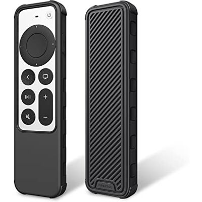 FINTIE Coque de Protection Compatible avec Apple TV Siri Remote 2022/2021 Etui Léger et Antidérapant Résistant aux Chocs Coque en Silicone, Noir FINTIE Coque de Protection Compatible avec Apple TV Siri Remote 2022/2021 Etui Léger et Antidérapant Résistant aux Chocs Coque en Silicone, Noir