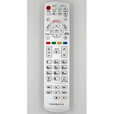 Alltro Télécommande de rechange pour Panasonic TV N2QAYB001010 Alltro Télécommande de rechange pour Panasonic TV N2QAYB001010