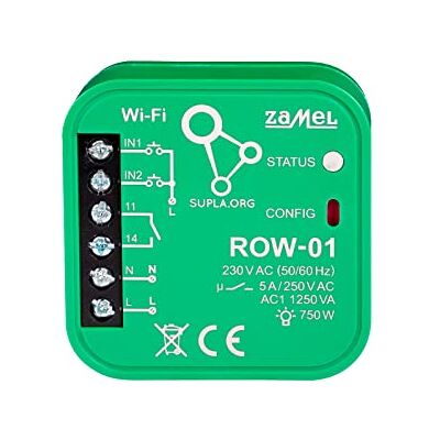 Supla Télécommande sans fil de dernière génération Petit professionnel Fiable Haute qualité Électrique Durable Récepteur Wi-Fi bidirectionnel 1 canal ROW-01 Zamel Supla Télécommande sans fil de dernière génération Petit professionnel Fiable Haute qualité Électrique Durable Récepteur Wi-Fi bidirectionnel 1 canal ROW-01 Zamel