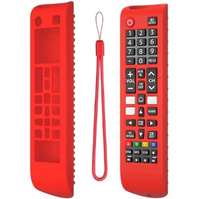 Fiorky Coque de protection en silicone pour télécommande Sam"-"sung Smart TV BN59-01315A 01315B, An"-"ti-Slip Housse de protection antichoc avec cordon Lavable Fiorky Coque de protection en silicone pour télécommande Sam"-"sung Smart TV BN59-01315A 01315B, An"-"ti-Slip Housse de protection antichoc avec cordon Lavable