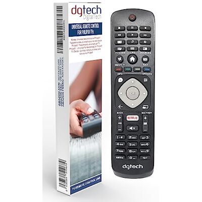 DGTech DigitalTech® Télécommande universelle pour téléviseurs Philips Compatible avec plus de 250 télécommandes Philips. DGTech DigitalTech® Télécommande universelle pour téléviseurs Philips Compatible avec plus de 250 télécommandes Philips.