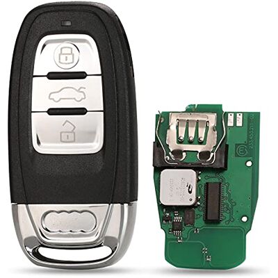 Pro-Plip Clé complète avec électronique à programmer, compatible avec A4 S4 A5 S5 Q5 RS A6 A7 A8 3 Boutons 868 MHz ID46 PCF7945 télécommande vierge Pro-Plip Clé complète avec électronique à programmer, compatible avec A4 S4 A5 S5 Q5 RS A6 A7 A8 3 Boutons 868 MHz ID46 PCF7945 télécommande vierge