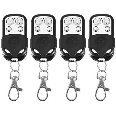 Yctze pour 433mhz remote pour telecommande portail motostar Télécommande porte-clés, 4 pièces sans fil universel clonage télécommande porte-clés noir argent pour porte de garage de voiture 433 mhz Yctze pour 433mhz remote pour telecommande portail motostar Télécommande porte-clés, 4 pièces sans fil universel clonage télécommande porte-clés noir argent pour porte de garage de voiture 433 mhz