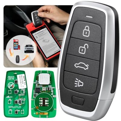 Autel Origine Clé Vierge IKEYAT004CL, 2026 Remplacement Clé Voiture Universelle Programmable, 4 Boutons, 700+ Véhicules, Apprentissage OBD, Double Bande, Télécommande 130 Pieds, Fonctionne avec KM100 Autel Origine Clé Vierge IKEYAT004CL, 2026 Remplacement Clé Voiture Universelle Programmable, 4 Boutons, 700+ Véhicules, Apprentissage OBD, Double Bande, Télécommande 130 Pieds, Fonctionne avec KM100