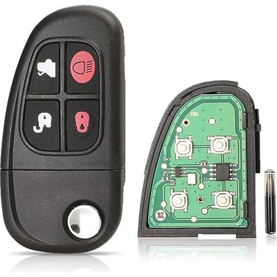 Pro-Plip Clé complète électronique à Programmer Compatible avec Jaguar S-Type X-Type XJ E F XK XF XKR XJR Type 4 Boutons télécommande 434mhz Pro-Plip Clé complète électronique à Programmer Compatible avec Jaguar S-Type X-Type XJ E F XK XF XKR XJR Type 4 Boutons télécommande 434mhz