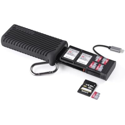 PGYTECH CreateMate Lecteur de Carte SD/Micro SD, USBC 312MB/s Rapide, Vert USB3.1 SD 4.0 Boîtier Stockage Mémoire Deux en Un, Plug and Play, Protection IP54 Étanchéité Étui PGYTECH CreateMate Lecteur de Carte SD/Micro SD, USBC 312MB/s Rapide, Vert USB3.1 SD 4.0 Boîtier Stockage Mémoire Deux en Un, Plug and Play, Protection IP54 Étanchéité Étui