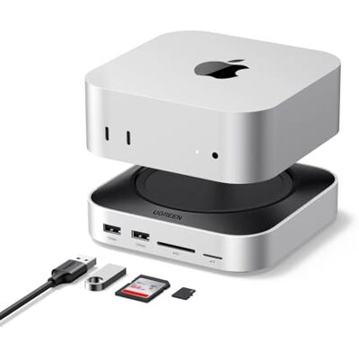 UGREEN Docking Station Hub USB C et Support pour Mac Mini M4 et M4 Pro 11 en 1, avec Boîtier M.2 NVME SSD, 7 Ports USB 5A2C, 10Gbps Transfert Rapide, Lecteur Carte SD TF UGREEN Docking Station Hub USB C et Support pour Mac Mini M4 et M4 Pro 11 en 1, avec Boîtier M.2 NVME SSD, 7 Ports USB 5A2C, 10Gbps Transfert Rapide, Lecteur Carte SD TF