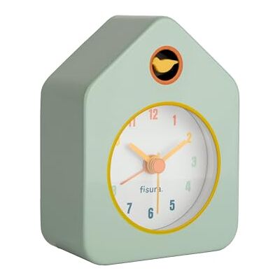 Fisura Mini Maison Vert Analogique Dimensions: 9,7 cm x 7,3 cm x 4,5 cm. Fonctionnement: 1 pile AA Fisura Mini Maison Vert Analogique Dimensions: 9,7 cm x 7,3 cm x 4,5 cm. Fonctionnement: 1 pile AA