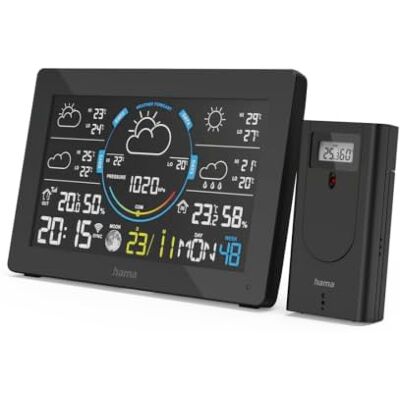 Hama Station météo Wi-Fi Hawaii avec capteur extérieur, thermomètre Station météo intelligente Wi-Fi avec application, Alexa, Google Assistant, thermomètre, hygromètre et prévisions de 5 jours Hama Station météo Wi-Fi Hawaii avec capteur extérieur, thermomètre Station météo intelligente Wi-Fi avec application, Alexa, Google Assistant, thermomètre, hygromètre et prévisions de 5 jours