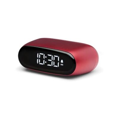 Lexon MINUT Mini Réveil Compact avec écran VA LCD Pure Black, Commande Tactile, Fonction Snooze et rétroéclairage, Batterie Rechargeable, Finition Aluminium Rouge Sombre Lexon MINUT Mini Réveil Compact avec écran VA LCD Pure Black, Commande Tactile, Fonction Snooze et rétroéclairage, Batterie Rechargeable, Finition Aluminium Rouge Sombre