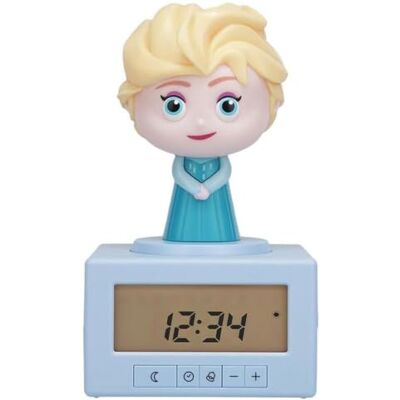 Paladone Disney Elsa La Reine des Neiges Réveil d'entraînement au sommeil – Sous licence officielle, projecteur de chambre à coucher pour filles Paladone Disney Elsa La Reine des Neiges Réveil d'entraînement au sommeil – Sous licence officielle, projecteur de chambre à coucher pour filles