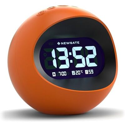 NEWGATE ® Centre of the Earth Réveil Horloge LCD rétro rétro ronde Orange Idéal pour le chevet, le bureau ou l’étagère Accessoire rétro pour chambre et bureau NEWGATE ® Centre of the Earth Réveil Horloge LCD rétro rétro ronde Orange Idéal pour le chevet, le bureau ou l’étagère Accessoire rétro pour chambre et bureau