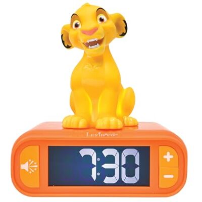 Lexibook , Disney Le Roi Lion, Réveil veilleuse Simba, Sons et mélodies, Ecran LCD rétro-éclairé, Lumineux, Snooze, Jaune/Orange, RL800AN Lexibook , Disney Le Roi Lion, Réveil veilleuse Simba, Sons et mélodies, Ecran LCD rétro-éclairé, Lumineux, Snooze, Jaune/Orange, RL800AN