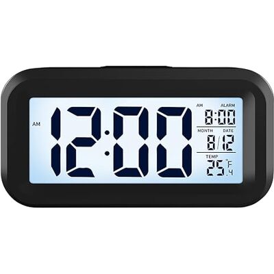APM Snooooze Réveil Numérique pour Chambre, Horloge de Bureau à Piles, Alarm Clock Numérique avec Veilleuse Intelligente, Affichage 12/24H C°/F° Date, pour Ado, Adulte et Enfant, Noir, 425031 APM Snooooze Réveil Numérique pour Chambre, Horloge de Bureau à Piles, Alarm Clock Numérique avec Veilleuse Intelligente, Affichage 12/24H C°/F° Date, pour Ado, Adulte et Enfant, Noir, 425031