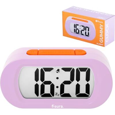 Fisura Réveil numérique lilas et orange Réveil numérique avec écran LED 12/24 heures avec rétro-éclairage Horloge de chambre à coucher avec piles (3 piles AAA non incluses) Fisura Réveil numérique lilas et orange Réveil numérique avec écran LED 12/24 heures avec rétro-éclairage Horloge de chambre à coucher avec piles (3 piles AAA non incluses)