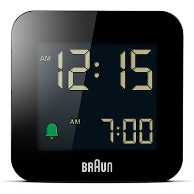 Braun BC08 Horloge de Voyage numérique Noir Braun BC08 Horloge de Voyage numérique Noir