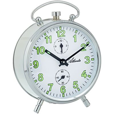 Atlanta réveil analogique 1065–0 mécanique Blanc, Blanc, 12, Rétro Atlanta réveil analogique 1065–0 mécanique Blanc, Blanc, 12, Rétro