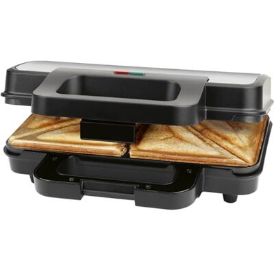 ProfiCook PC ST 1315 Appareil à croque-monsieur extra larges pour tranches de toasts XXL, revêtement anti-adhésif, ne brûle pas, grille-pain, appareil à croque-monsieur, 900 W ProfiCook PC ST 1315 Appareil à croque-monsieur extra larges pour tranches de toasts XXL, revêtement anti-adhésif, ne brûle pas, grille-pain, appareil à croque-monsieur, 900 W