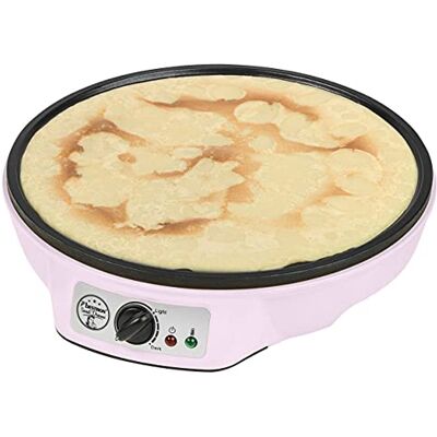 Bestron crêpière electrique, machine a Crepe pour crêpes de Ø 30 cm, y compris distributeur de pâte & spatule à crêpes, avec revêtement antiadhésif, 1000 watts, couleur: Rose Bestron crêpière electrique, machine a Crepe pour crêpes de Ø 30 cm, y compris distributeur de pâte & spatule à crêpes, avec revêtement antiadhésif, 1000 watts, couleur: Rose