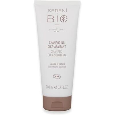 SERENI Sérénibio Shampooing Cica-Apaisant Centella Asiatica Soin Cheveux Certifié Bio Végan et Équitable Apaise et Nettoie Shampooing Cheveux Ultra Sensibles 200ml SERENI Sérénibio Shampooing Cica-Apaisant Centella Asiatica Soin Cheveux Certifié Bio Végan et Équitable Apaise et Nettoie Shampooing Cheveux Ultra Sensibles 200ml
