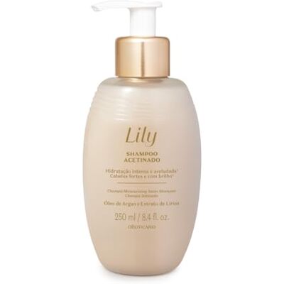 O Boticário Lily Shampooing satiné sophistiqué parfumé hydratation intense cheveux forts et brillants 250 ml O Boticário Lily Shampooing satiné sophistiqué parfumé hydratation intense cheveux forts et brillants 250 ml