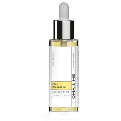 OMA & ME Sérum Réparateur pour pointes sèches et abîmées Répare et réduit la fragilité des pointes Protège les cheveux Soin capillaire, 100% Ingrédients d'origine naturelle 30ml OMA & ME Sérum Réparateur pour pointes sèches et abîmées Répare et réduit la fragilité des pointes Protège les cheveux Soin capillaire, 100% Ingrédients d'origine naturelle 30ml