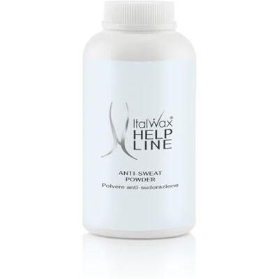 Italwax Help Line Anti-Sweat Powder 90g Formule Calmante Kaolin Prépare la peau à l'épilation Régule l'hydratation Pour un usage professionnel et privé Italwax Help Line Anti-Sweat Powder 90g Formule Calmante Kaolin Prépare la peau à l'épilation Régule l'hydratation Pour un usage professionnel et privé