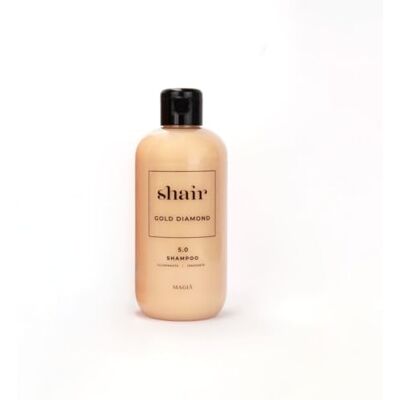 Magià Professional Shair Gold Diamond Shampoing : filtre UVB, protection contre les rayons du soleil. Idéal pour les lavages fréquents, sans SLS, convient aux enfants. 250 ml Magià Professional Shair Gold Diamond Shampoing : filtre UVB, protection contre les rayons du soleil. Idéal pour les lavages fréquents, sans SLS, convient aux enfants. 250 ml