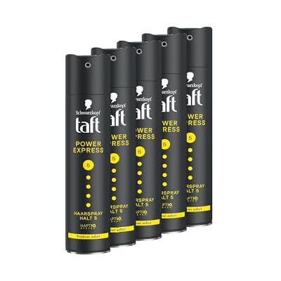 TAFT Schwarzkopf Lot de 5 sprays capillaires Power Express (5 x 250 ml), tenue 5, pour tous les types de cheveux, séchage immédiat, formule végétalienne* TAFT Schwarzkopf Lot de 5 sprays capillaires Power Express (5 x 250 ml), tenue 5, pour tous les types de cheveux, séchage immédiat, formule végétalienne*