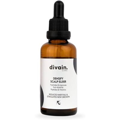 DIVAIN Élixir densifiant pour cuir chevelu 50ml Sérum Capillaire Antichute et Croissance aux Cellules Souches de Curcuma, Biotine et Kératine Vegan .Care DIVAIN Élixir densifiant pour cuir chevelu 50ml Sérum Capillaire Antichute et Croissance aux Cellules Souches de Curcuma, Biotine et Kératine Vegan .Care
