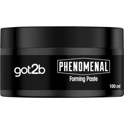 Got2B Phenomenal Forming Pâte Adhérence 3 (100 ml), cire à cheveux pour homme donne un style barbershop phénoménal, gel coiffant pour un maintien fort et une brillance naturelle Got2B Phenomenal Forming Pâte Adhérence 3 (100 ml), cire à cheveux pour homme donne un style barbershop phénoménal, gel coiffant pour un maintien fort et une brillance naturelle