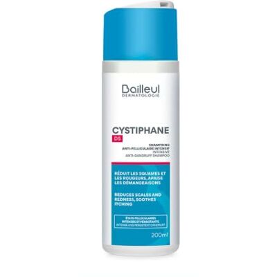 Cystiphane Bailleul DS Shampoing Anti-Pelliculaire Intensif Contre les états pelliculaires intenses & persistants Réduit les spasmes & les rougeurs Apaise les démangeaisons 200 ml Cystiphane Bailleul DS Shampoing Anti-Pelliculaire Intensif Contre les états pelliculaires intenses & persistants Réduit les spasmes & les rougeurs Apaise les démangeaisons 200 ml