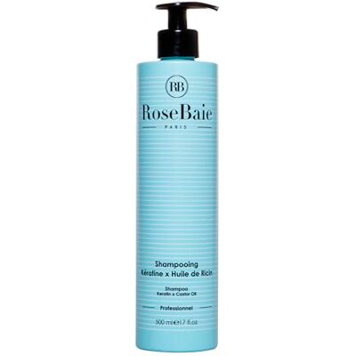 ROSE BAIE Shampooing kératine et huile de ricin RoseBaie 500 ml ROSE BAIE Shampooing kératine et huile de ricin RoseBaie 500 ml