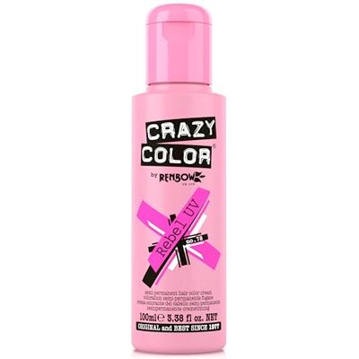 Crazy Color Coloration semi-permanente Rebel UV 100 ml Formule revitalisante UV Glow hautement pigmentée nourrit les mèches, sans javel ni ammoniaque, végétalien Crazy Color Coloration semi-permanente Rebel UV 100 ml Formule revitalisante UV Glow hautement pigmentée nourrit les mèches, sans javel ni ammoniaque, végétalien
