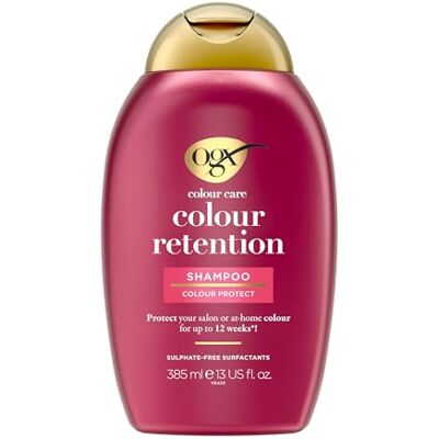 OGX Shampooing Colour Retention avec technologie Bond Plex 385 ml Shampooing coloré hydratant avec technologie Bonding Plex pour cheveux colorés OGX Shampooing Colour Retention avec technologie Bond Plex 385 ml Shampooing coloré hydratant avec technologie Bonding Plex pour cheveux colorés