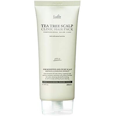 LA'DOR Tea Tree Scalp Clinic Hair Pack 200 ml – Rafraîchissant Cheveux Cuir Rafraîchissants Arbre Arbres Extrait Vert Traitement Cuir Soulage Chevelu Sec Prévient les Pellicules LA'DOR Tea Tree Scalp Clinic Hair Pack 200 ml – Rafraîchissant Cheveux Cuir Rafraîchissants Arbre Arbres Extrait Vert Traitement Cuir Soulage Chevelu Sec Prévient les Pellicules