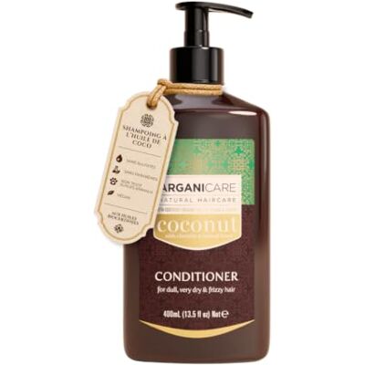 Arganicare Après-Shampoing Coco Ultra-Nourrissant 400 ml – Cheveux Très Secs & Frisés – Hydratation Intense, Anti-Frisottis, Démêlage Rapide, Nutrition Coco & Argan, Brillance Arganicare Après-Shampoing Coco Ultra-Nourrissant 400 ml – Cheveux Très Secs & Frisés – Hydratation Intense, Anti-Frisottis, Démêlage Rapide, Nutrition Coco & Argan, Brillance