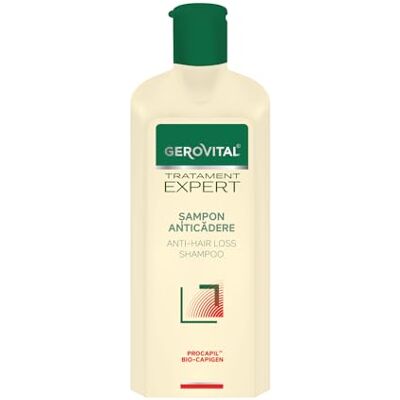 GEROVITAL Shampooing anti-chute, réduit et prévient de manière significative la chute des cheveux, stimule la croissance des cheveux et renforce la racine, 400 ml, Tratament Expert GEROVITAL Shampooing anti-chute, réduit et prévient de manière significative la chute des cheveux, stimule la croissance des cheveux et renforce la racine, 400 ml, Tratament Expert
