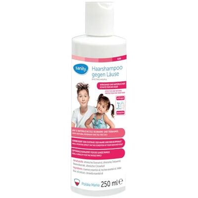 SANITY Shampooing contre les poux Protection efficace et naturelle pour vos cheveux 100 % naturel SANITY Shampooing contre les poux Protection efficace et naturelle pour vos cheveux 100 % naturel